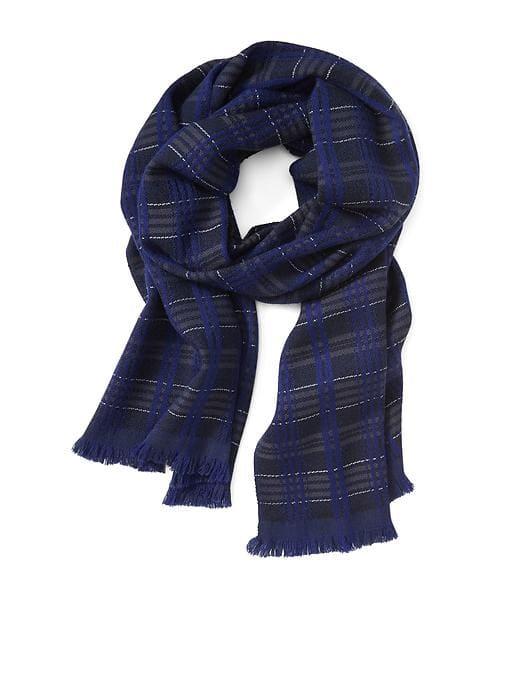 Banana Republic Textured Wool Scarf - Blue