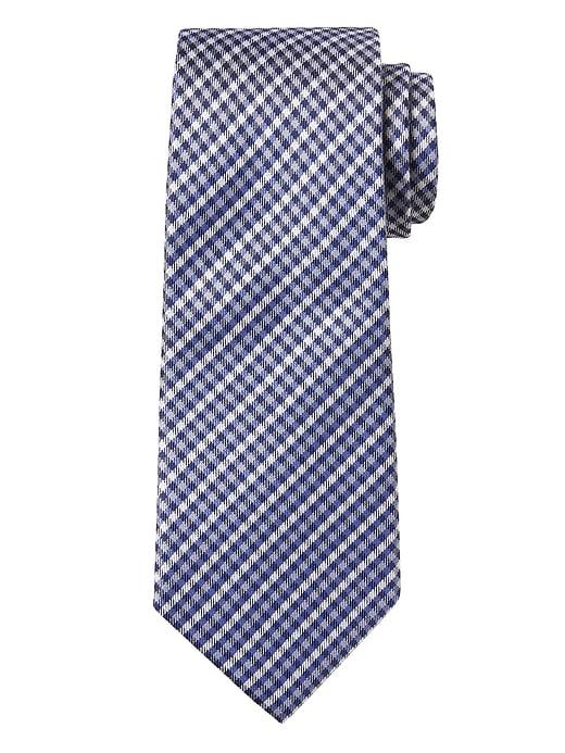 Banana Republic Mens Micro Check Silk Nanotex Tie Dark Malachite Size One Size