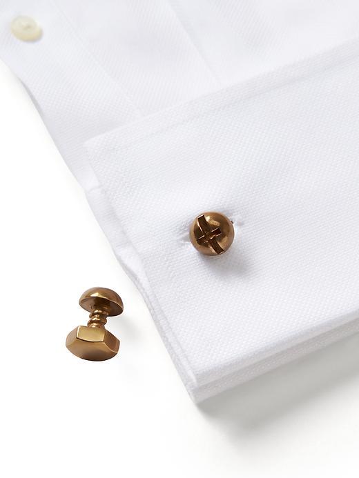 Banana Republic Mens Screw Cuff Links Size One Size - Gold