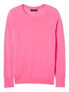 Banana Republic Womens Merino Pullover Crew - Pop Pink