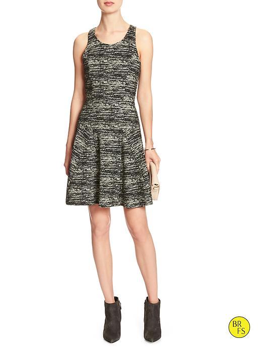 Banana Republic Womens Factory Print Fit And Flare Dress Size 0 - Black And White Print
