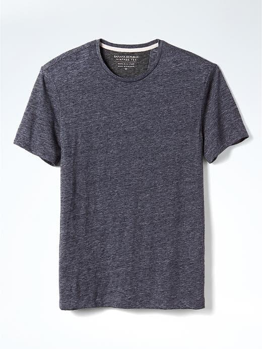 Banana Republic Mens Vintage Crew Tee - Navy