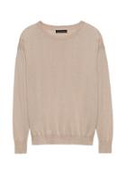 Banana Republic Womens Silk-cotton Pointelle Crew-neck Sweater Sand Size Xs