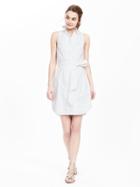 Banana Republic Womens Sleeveless Cotton Oxford Shirtdress Size 0 - White