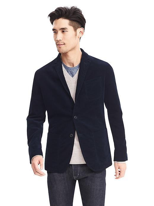 Banana Republic Mens Modern Slim Soft Wash Shirt Blazer Size 36 Regular - Navy Blue