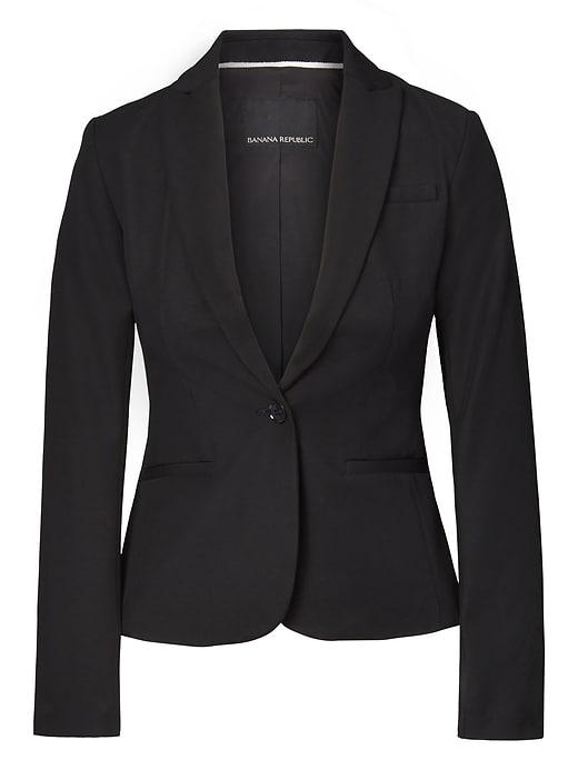 Banana Republic Womens Classic Fit Bi Stretch Blazer - Black