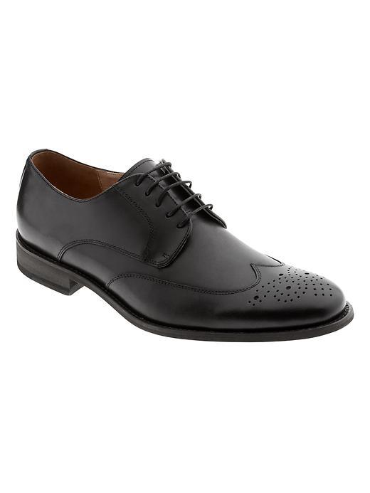 Banana Republic Mens Liam Wingtip Oxford Size 10 - Black