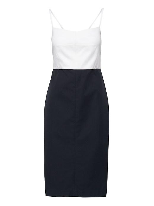 Banana Republic Womens Strappy Bi-stretch Sheath Dress Navy Size 0