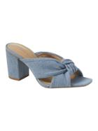 Banana Republic Womens Peep-toe Knot Denim Mule Light Blue Size 12