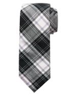 Banana Republic Mens Black Plaid Cotton Tie Size One Size - Black