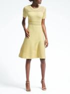 Banana Republic Womens Fit And Flare Sweater Dress - Lemon Drop