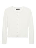 Banana Republic Womens Classic Cropped Cardigan Sweater White Size L