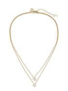 Banana Republic Womens Embedded Stone Layer Pendant Necklace Gold Size One Size