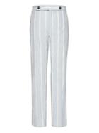 Banana Republic Womens Avery Straight-fit Stretch Linen-cotton Stripe Pant Light Blue Stripe Size 0