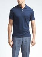 Banana Republic Mens Slim Luxury Touch Polo - Navy