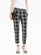 Banana Republic Womens Avery Fit Plaid Crop Size 0 Regular - Plaid