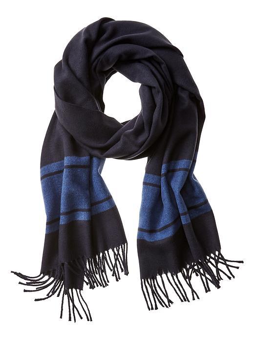 Banana Republic Mens Bold Stripe Scarf Size One Size - Navy