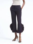 Banana Republic Womens Limited Edition Ruffle Crop Pant - Navy