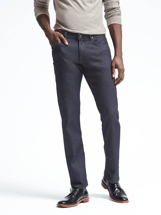 Banana Republic Mens Slim Dark Rinse Japanese Traveler Jean - Dark Rinse