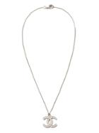 Banana Republic Mens Luxe Finds   Chanel Silver Crystal Logo Necklace Silver Size One Size