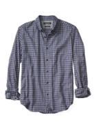 Banana Republic Mens Camden Fit Gingham Shirt - Gold Bronze