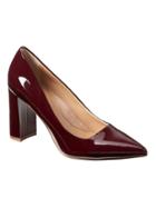 Banana Republic Womens Madison 12-hour Block-heel Pump Bordeaux Patent Leather Size 9 1/2