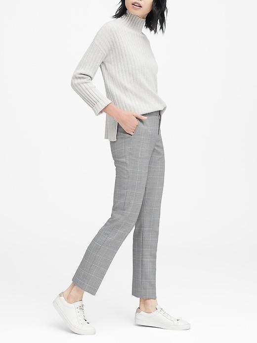 Banana Republic Petite Ryan Slim Straight-fit Washable-wool Blend Pant