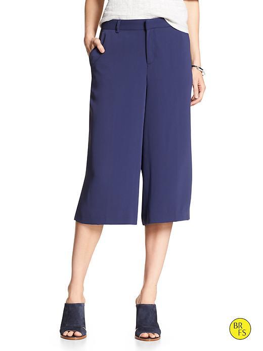 Banana Republic Factory Wide Leg Culotte Size 0 Petite - Fall Navy