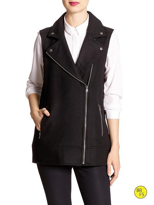 Banana Republic Factory Moto Vest Size L - Black