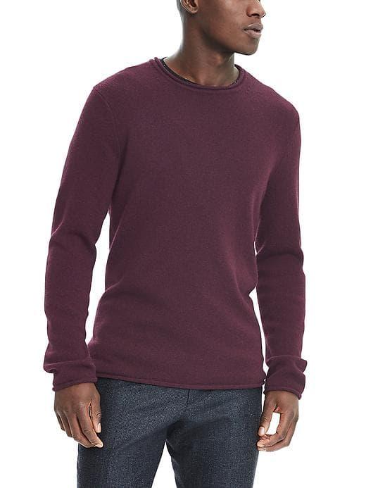 Banana Republic Mens Heritage Jersey Pullover - Burgundy