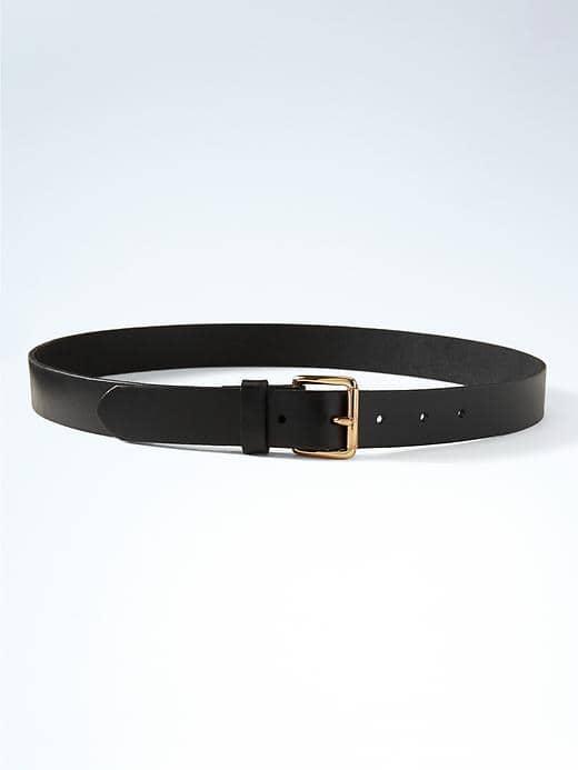 Banana Republic Womens Leather Trouser Belt - Black