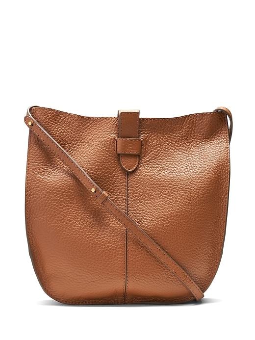 Banana Republic Womens Italian Leather Hobo Bag Nutmeg Size One Size