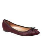 Banana Republic Womens Almond-toe Robin Flat Burgundy & Black Size 6 1/2