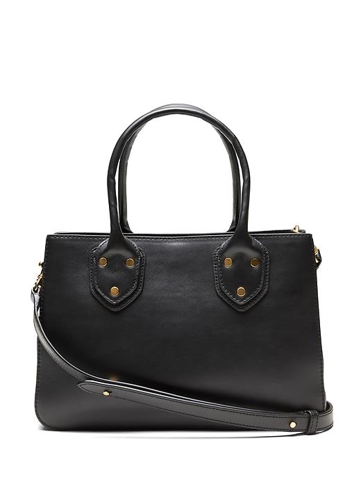 Banana Republic Italian Leather Satchel Tote Bag