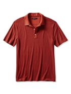 Banana Republic Mens Luxe Touch Textured Polo Size L Tall - Orange