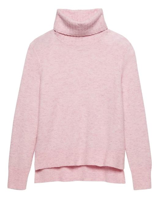 Banana Republic Womens Aire Turtleneck Sweater Pink Blush Size Xs