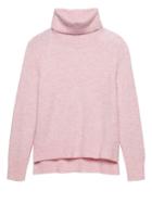 Banana Republic Womens Aire Turtleneck Sweater Pink Blush Size Xs