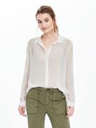 Banana Republic Dot Print Round Collar Blouse Size L Petite - Cocoon