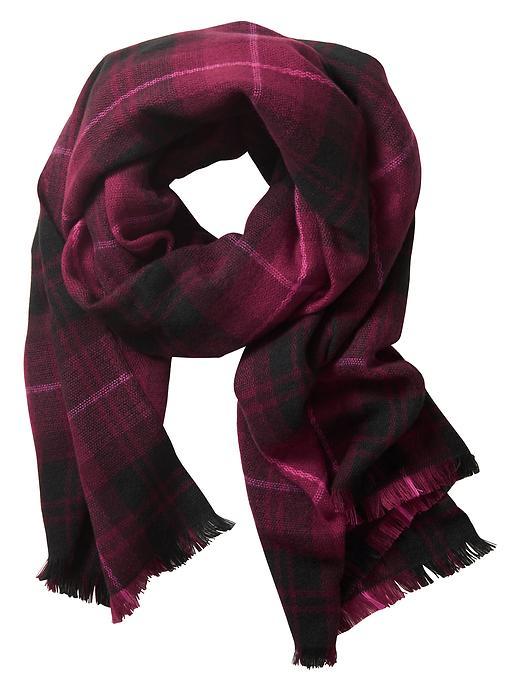 Banana Republic Tartan Scarf Size One Size - Burgundy
