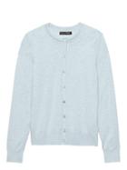 Banana Republic Womens Stretch-cotton Cardigan Sweater Pacific Mist Size Xs