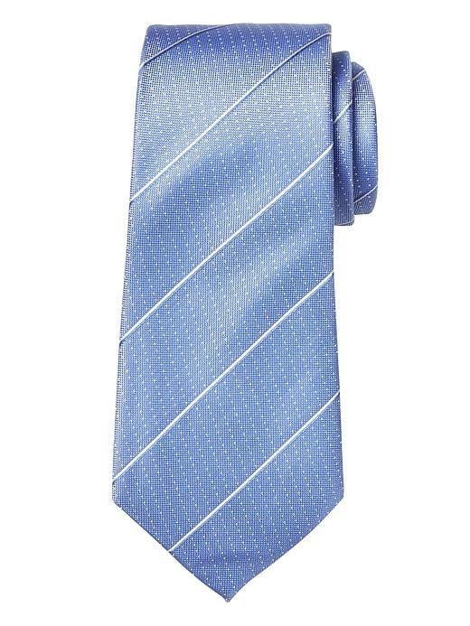 Banana Republic Mens Refined Stripe Dot Nanotex Tie Ocean Surf Size One Size
