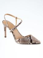 Banana Republic Madison 12 Hour Asymmetrical Strap Pump - Snake Effect Leather