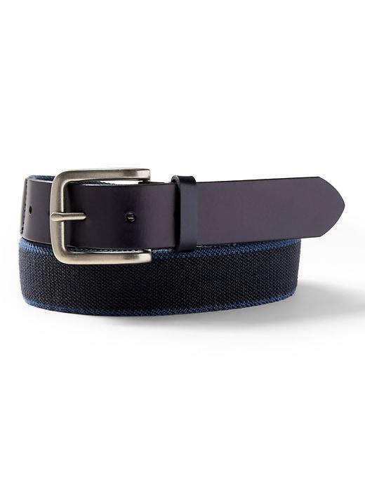 Banana Republic Mens Stretch-web Buckle Belt Paris Blue Size 30