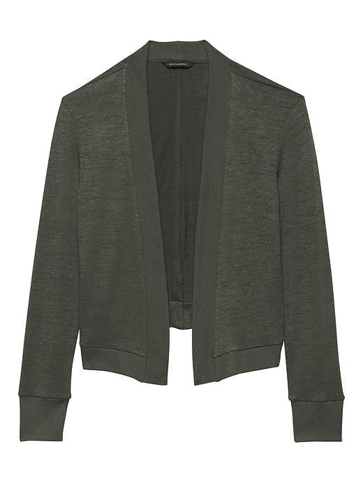 Banana Republic Womens Soft Jersey Short Cardigan Deep Olive Size Xxl