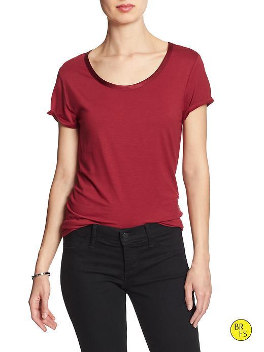 Banana Republic Womens Factory Luxe Touch Tee Size L - Royal Red