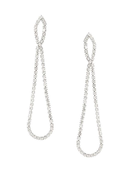 Banana Republic Womens Pav Teardrop Statement Earring Clear Size One Size