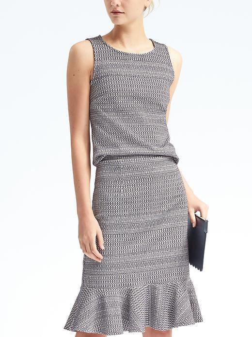 Banana Republic Womens Geo Jacquard Shell - Navy