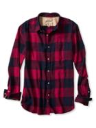 Banana Republic Mens Heritage Check Flannel Shirt Size L Tall - Red