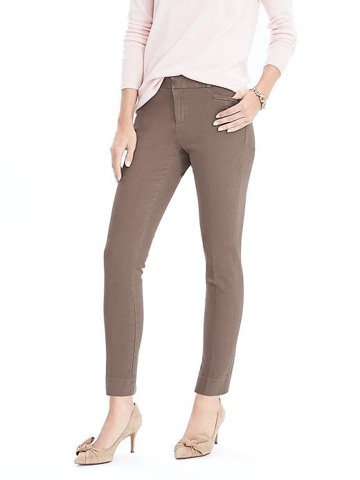 Banana Republic Womens Sloan Fit Garmen Dyed Slim Ankle Pant Size 0 Regular - Pacific Taupe