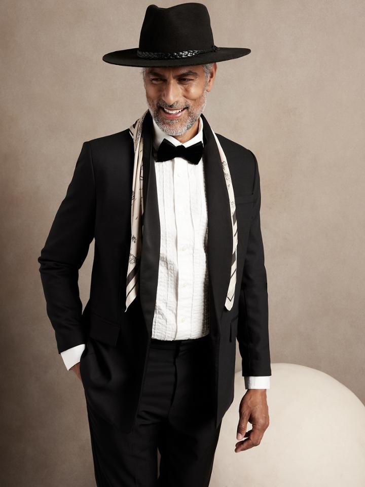 Pleated Tuxedo Shirt